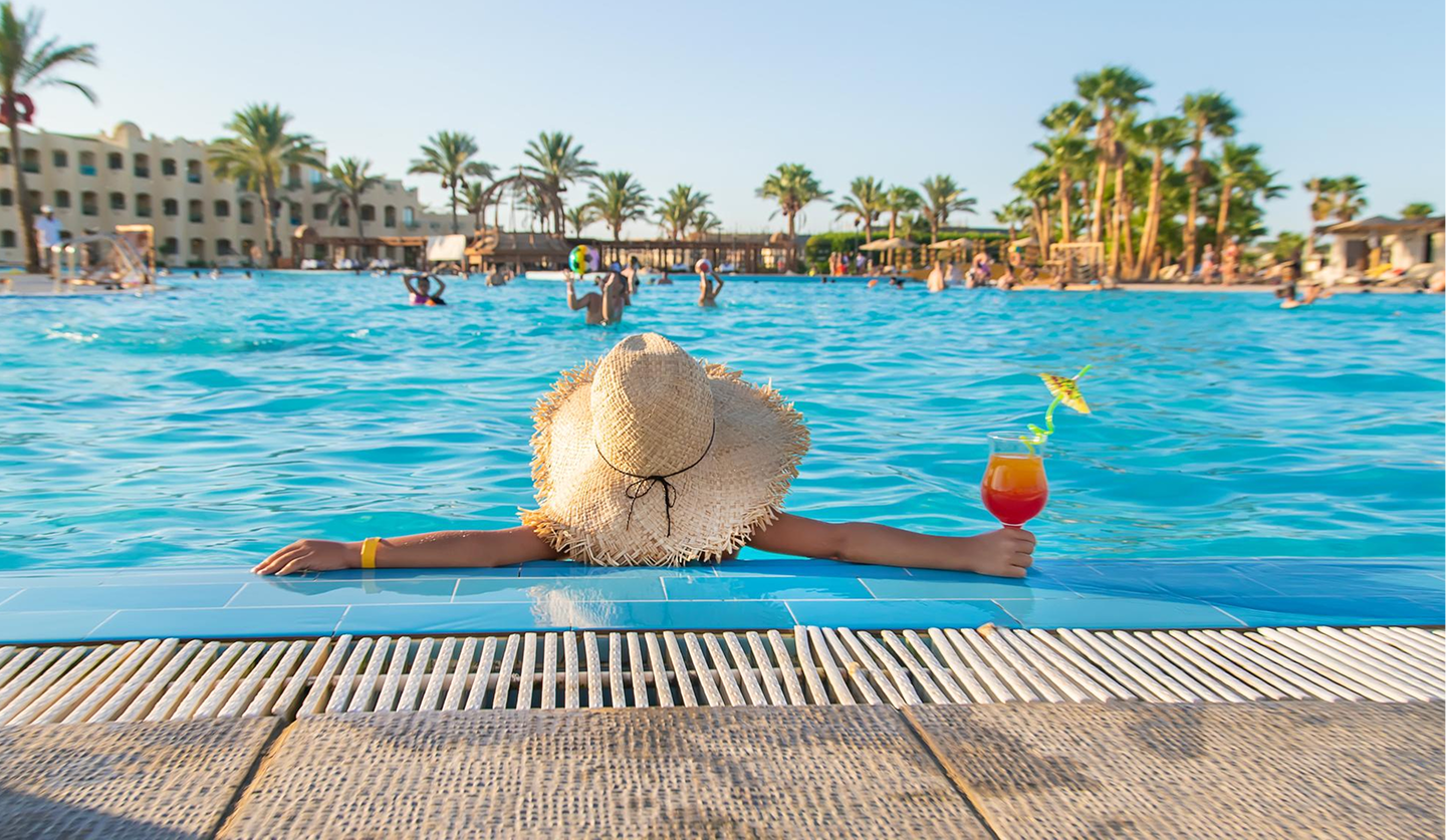 Sharm El Sheikh resort pool and Red Sea destination